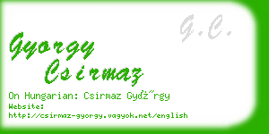 gyorgy csirmaz business card